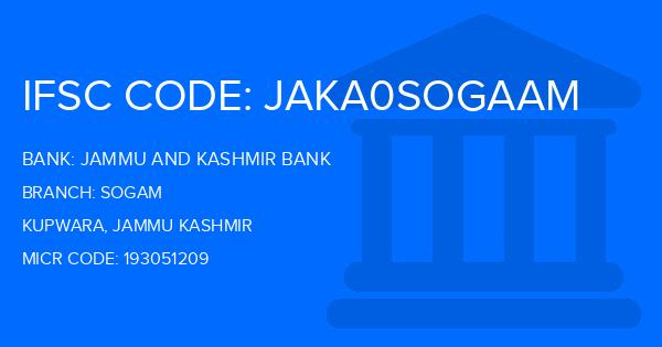 Jammu And Kashmir Bank Sogam Branch IFSC Code