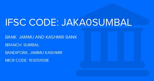 Jammu And Kashmir Bank Sumbal Branch IFSC Code