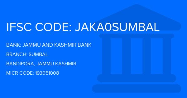 Jammu And Kashmir Bank Sumbal Branch IFSC Code