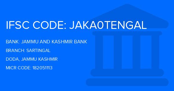 Jammu And Kashmir Bank Sartingal Branch IFSC Code