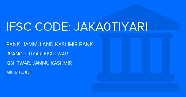 Jammu And Kashmir Bank Tiyari Kishtwar Branch IFSC Code