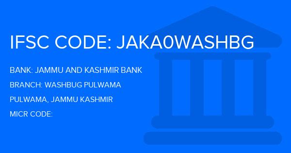Jammu And Kashmir Bank Washbug Pulwama Branch IFSC Code