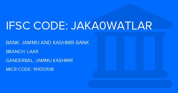 Jammu And Kashmir Bank Laar Branch IFSC Code