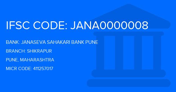 Janaseva Sahakari Bank Pune Shikrapur Branch IFSC Code