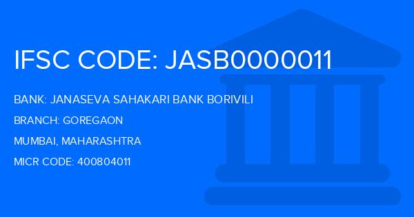 Janaseva Sahakari Bank Borivili Goregaon Branch IFSC Code