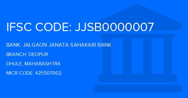 Jalgaon Janata Sahakari Bank Deopur Branch IFSC Code