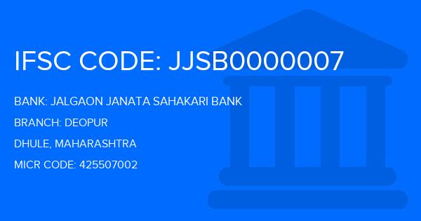 Jalgaon Janata Sahakari Bank Deopur Branch IFSC Code