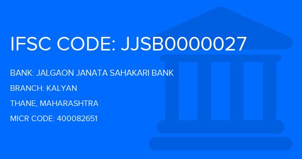 Jalgaon Janata Sahakari Bank Kalyan Branch IFSC Code