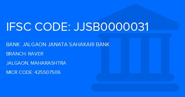 Jalgaon Janata Sahakari Bank Raver Branch IFSC Code