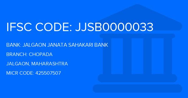 Jalgaon Janata Sahakari Bank Chopada Branch IFSC Code