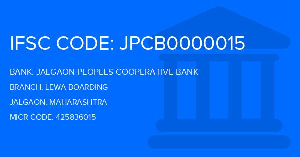Jalgaon Peopels Cooperative Bank Lewa Boarding Branch IFSC Code