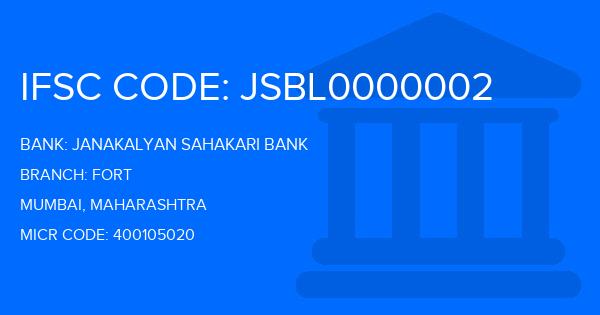 Janakalyan Sahakari Bank Fort Branch IFSC Code