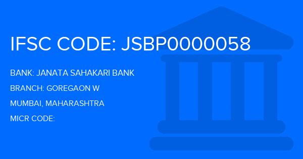 Janata Sahakari Bank Goregaon W Branch IFSC Code