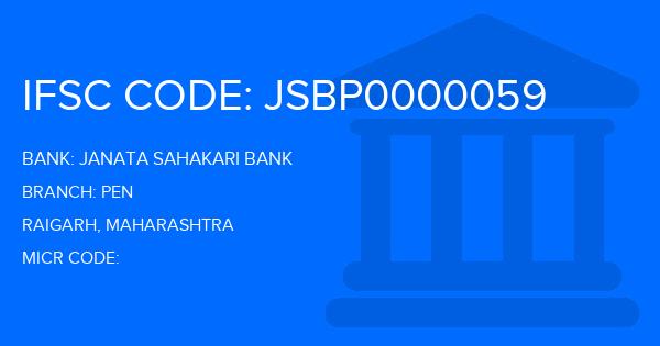 Janata Sahakari Bank Pen Branch IFSC Code