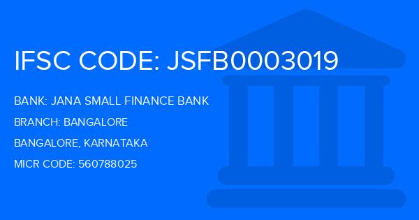 Jana Small Finance Bank Bangalore Branch IFSC Code
