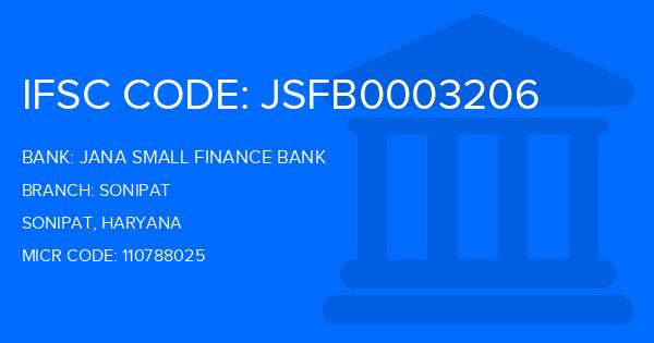 Jana Small Finance Bank Sonipat Branch IFSC Code