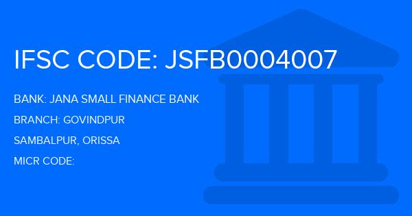 Jana Small Finance Bank Govindpur Branch IFSC Code
