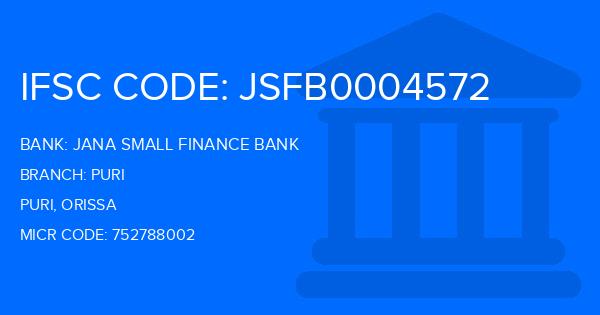 Jana Small Finance Bank Puri Branch IFSC Code