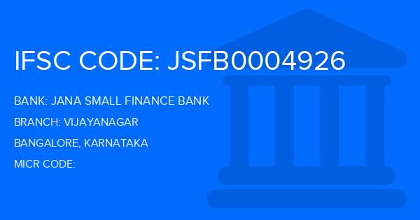 Jana Small Finance Bank Vijayanagar Branch IFSC Code