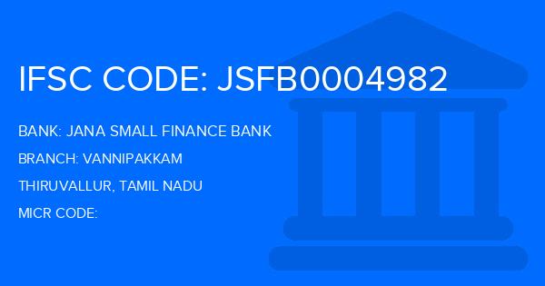 Jana Small Finance Bank Vannipakkam Branch IFSC Code