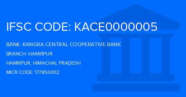 Kangra Central Cooperative Bank (KCCB) Hamirpur Branch IFSC Code