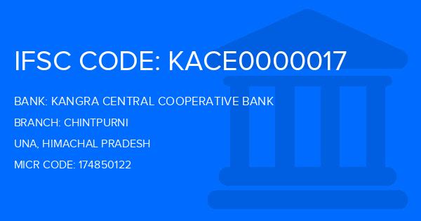 Kangra Central Cooperative Bank (KCCB) Chintpurni Branch IFSC Code