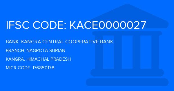 Kangra Central Cooperative Bank (KCCB) Nagrota Surian Branch IFSC Code