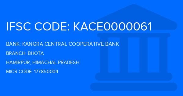 Kangra Central Cooperative Bank (KCCB) Bhota Branch IFSC Code