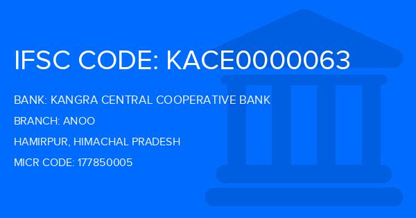 Kangra Central Cooperative Bank (KCCB) Anoo Branch IFSC Code