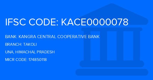 Kangra Central Cooperative Bank (KCCB) Takoli Branch IFSC Code