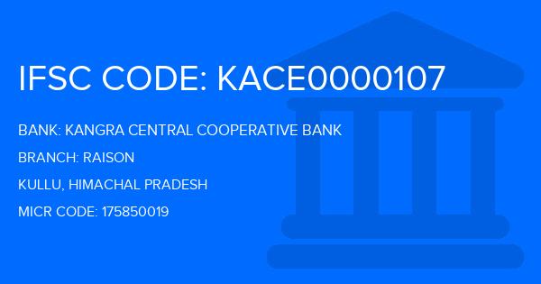 Kangra Central Cooperative Bank (KCCB) Raison Branch IFSC Code