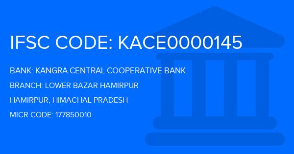 Kangra Central Cooperative Bank (KCCB) Lower Bazar Hamirpur Branch IFSC Code