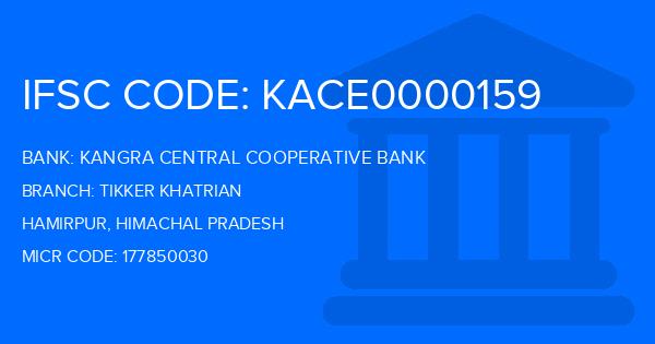 Kangra Central Cooperative Bank (KCCB) Tikker Khatrian Branch IFSC Code