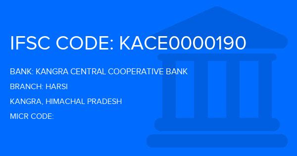 Kangra Central Cooperative Bank (KCCB) Harsi Branch IFSC Code