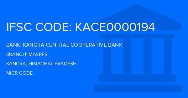Kangra Central Cooperative Bank (KCCB) Masrer Branch IFSC Code
