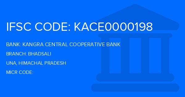 Kangra Central Cooperative Bank (KCCB) Bhadsali Branch IFSC Code