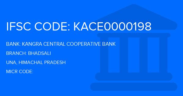 Kangra Central Cooperative Bank (KCCB) Bhadsali Branch IFSC Code