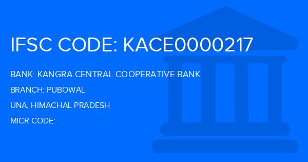 Kangra Central Cooperative Bank (KCCB) Pubowal Branch IFSC Code