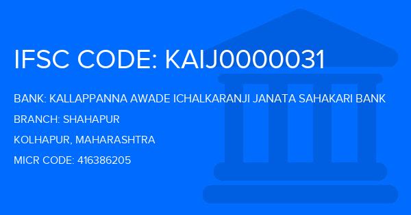 Kallappanna Awade Ichalkaranji Janata Sahakari Bank Shahapur Branch IFSC Code