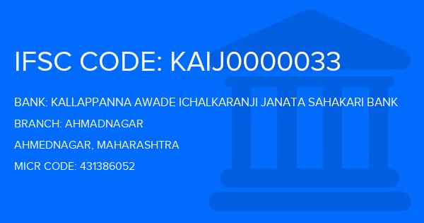 Kallappanna Awade Ichalkaranji Janata Sahakari Bank Ahmadnagar Branch IFSC Code
