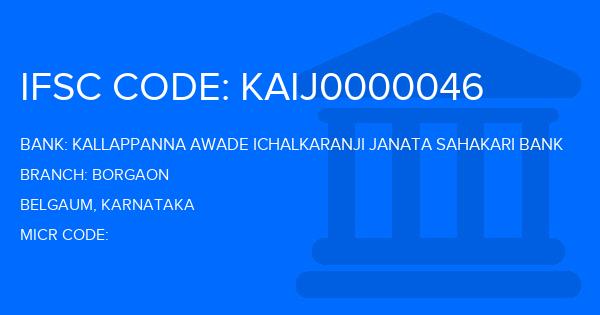 Kallappanna Awade Ichalkaranji Janata Sahakari Bank Borgaon Branch IFSC Code