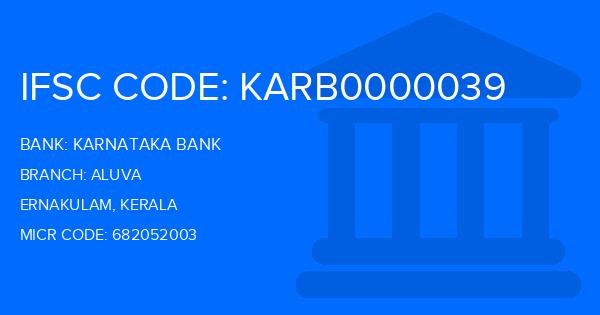 Karnataka Bank Aluva Branch IFSC Code