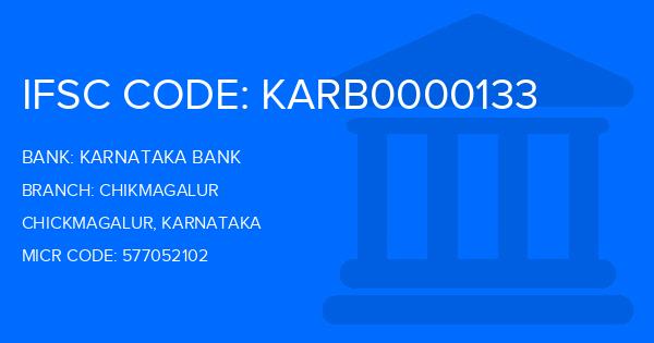 Karnataka Bank Chikmagalur Branch IFSC Code