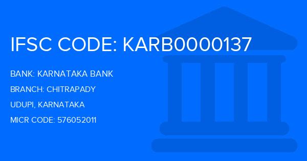 Karnataka Bank Chitrapady Branch IFSC Code
