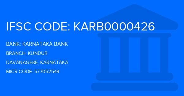 Karnataka Bank Kundur Branch IFSC Code