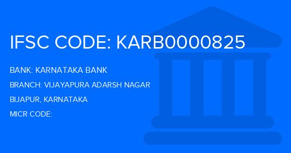Karnataka Bank Vijayapura Adarsh Nagar Branch IFSC Code