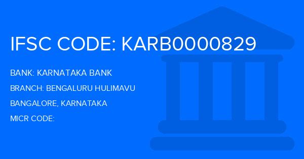 Karnataka Bank Bengaluru Hulimavu Branch IFSC Code
