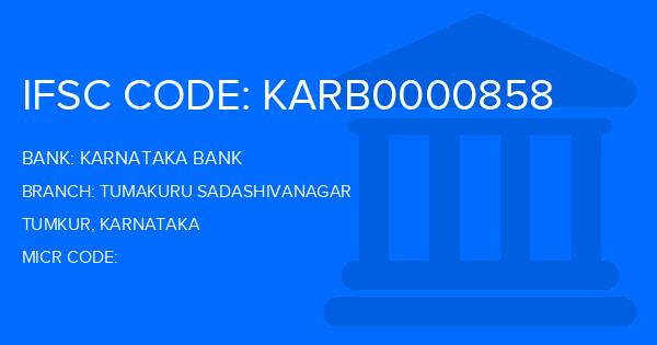 Karnataka Bank Tumakuru Sadashivanagar Branch IFSC Code