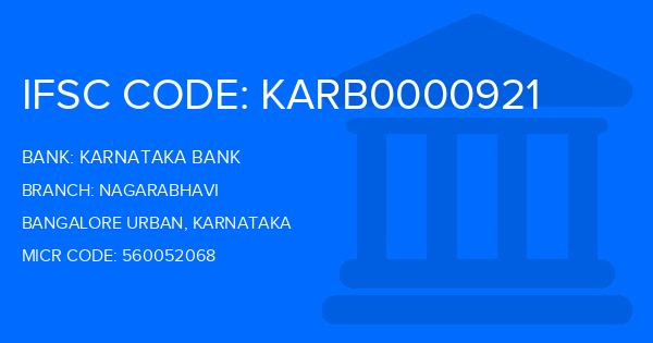 Karnataka Bank Nagarabhavi Branch IFSC Code