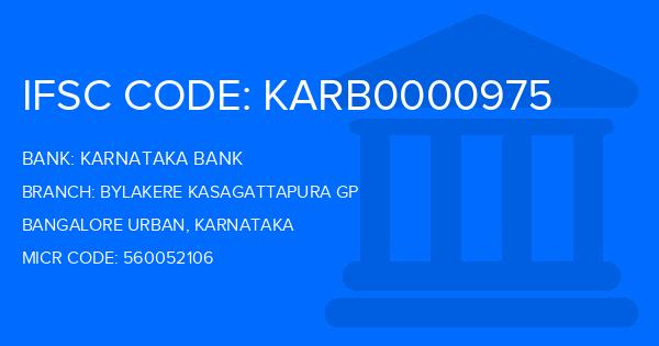 Karnataka Bank Bylakere Kasagattapura Gp Branch IFSC Code